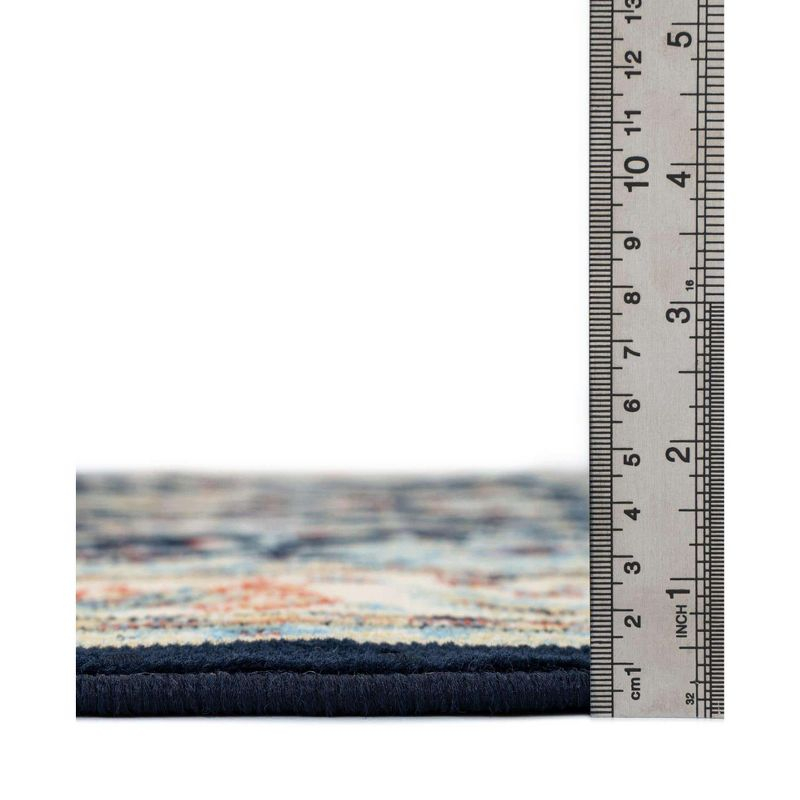 Unique Loom 7' 1 x 10' 0 Sialk Hill Washington Navy Blue Area Rug