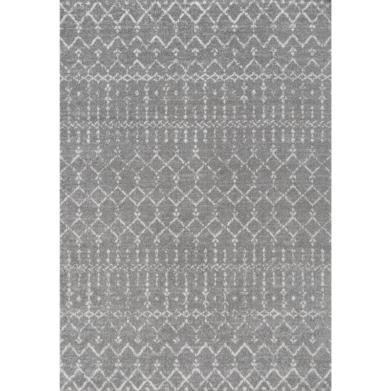 JONATHAN Y Moroccan HYPE Boho Vintage Diamond Gray/Ivory 3 ft. x 5 ft. Area Rug