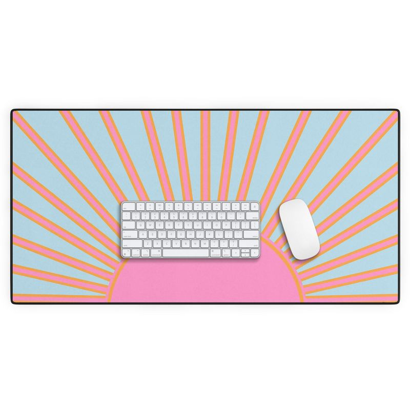 Daily Regina Designs Le Soleil 02 Abstract Retro Desk Mat - Deny Designs