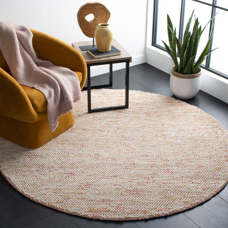 Natura NAT182 Hand Loomed Area Rug - Red/Ivory - 6' Round - Safavieh.