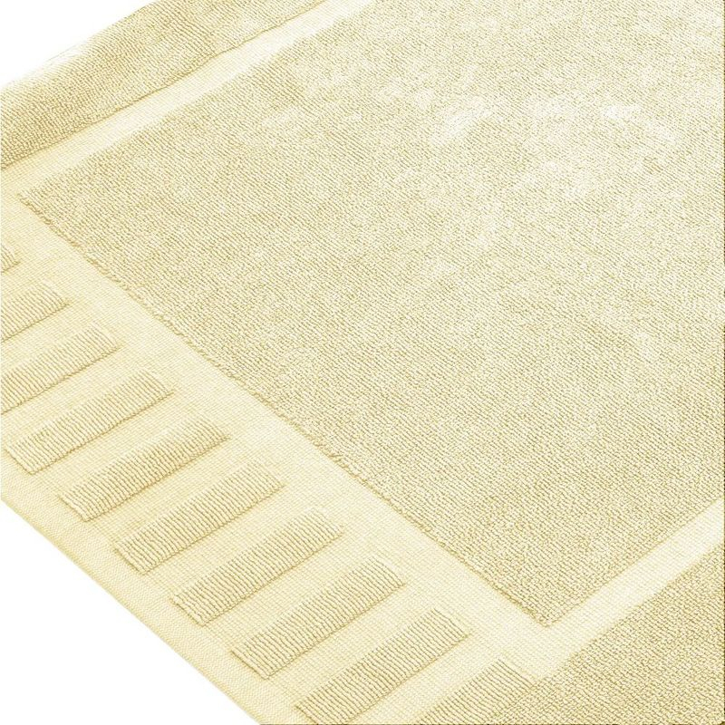 White Classic Cotton Bath Mat Floor Towel [Not a Rug] 2-Pack - 22x34" Beige