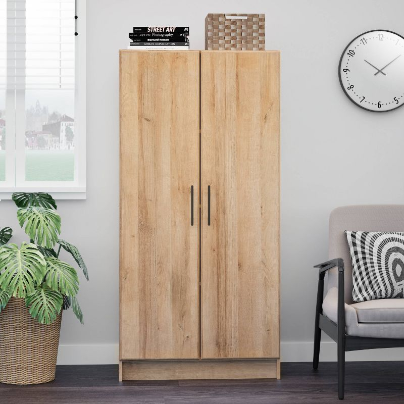 Prepac 32" Elite Storage Cabinet Oak