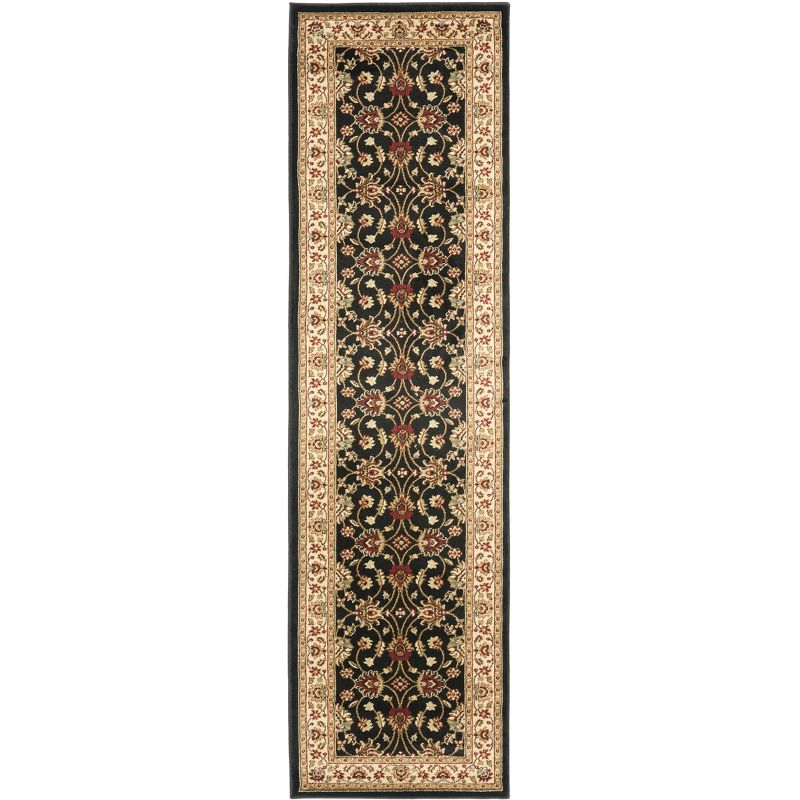 Lyndhurst LNH553 Power Loomed Runner Rug - Black/Ivory - 2'3"x16' - Safavieh