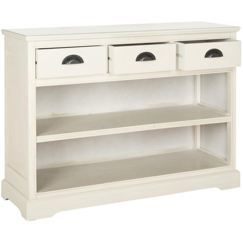 Prudence Book Shelf - AMH5727 - Vintage White - Safavieh Couture