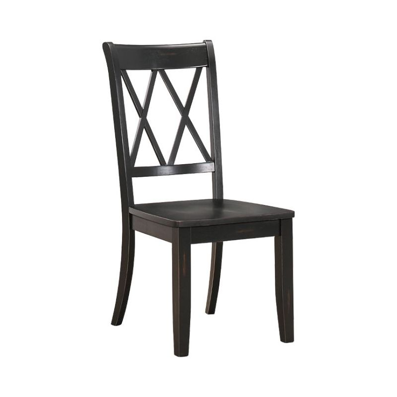 NicBex Set of 2 Transitional Style Dining Chair Kitchen Upholstered High Backrest Side Chair for Dining Room,Black