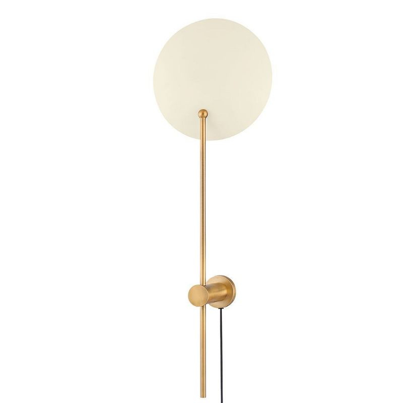 Sereno Plug-In Sconce - Cream and Brass