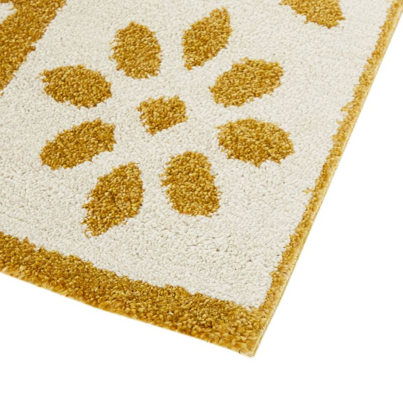 Balta Rugs 7' 10" x 10' Kids' Karol Modern Floral Gold: Kids Bedroom Area Rug, Fade & Stain-Resistant, OEKO-TEX Certified