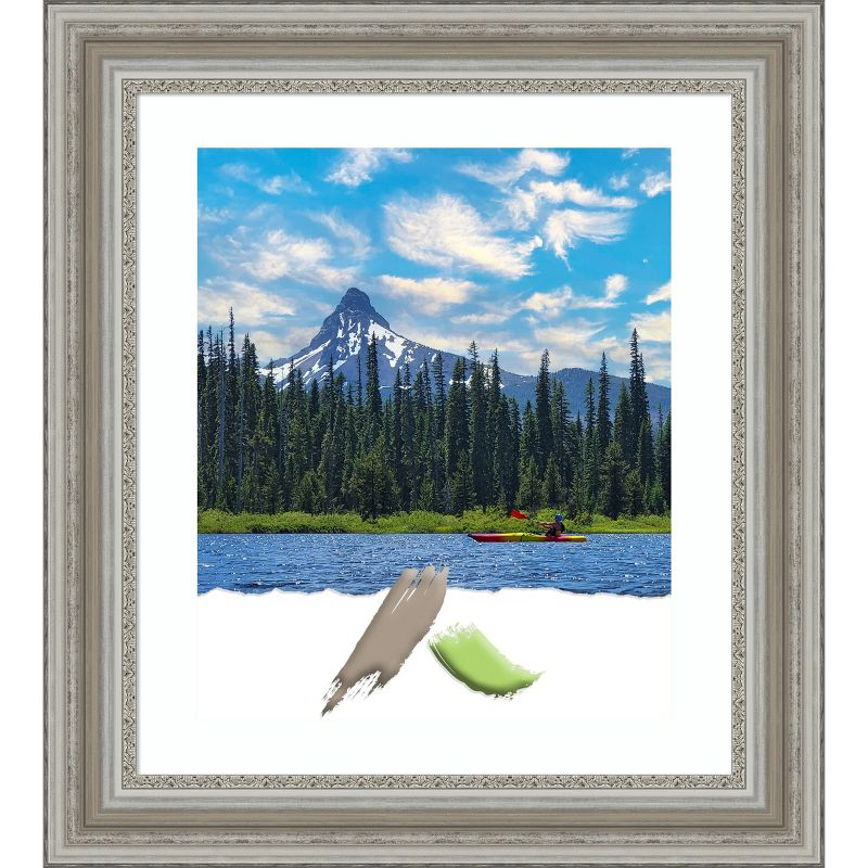 Amanti Art Parlor Silver Picture Frame Opening Size 20x24 in. (Matted To 16x20 in.)