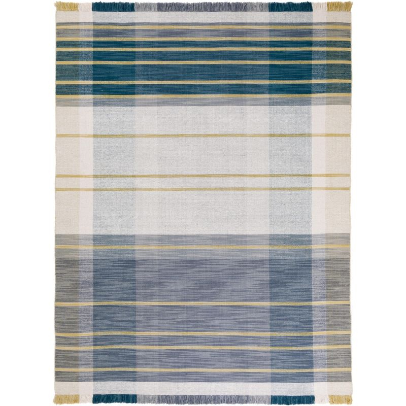 Striped Kilim STK706 Hand Woven Area Rug - Beige/Teal - 8'x10' - Safavieh.
