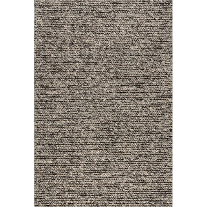 Nuloom Penelope Braided Wool Indoor Area Rug, 5' x 8', Grey