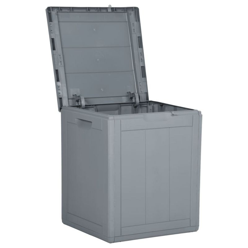 vidaXL Patio Storage Box 23.8 gal Gray PP