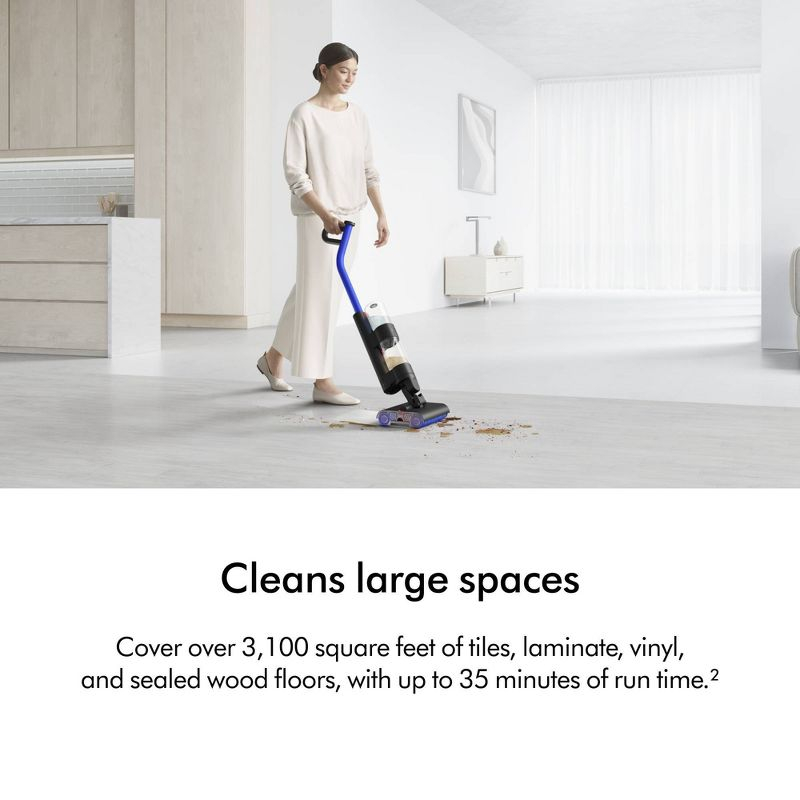 Dyson WashG1 Wet Cleaner Matte Black/Blue: Bagless, Battery-Powered, 4 Speeds, Hardwood & Hard Floor, 2-Year Warranty