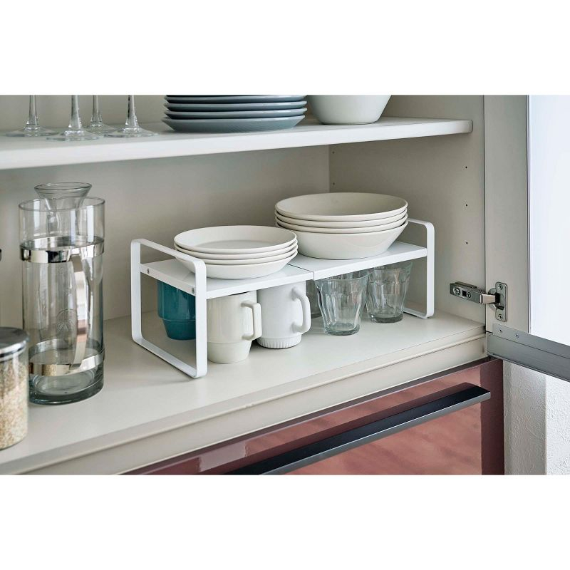 Yamazaki Home - Expandable Kitchen Riser - Steel - White