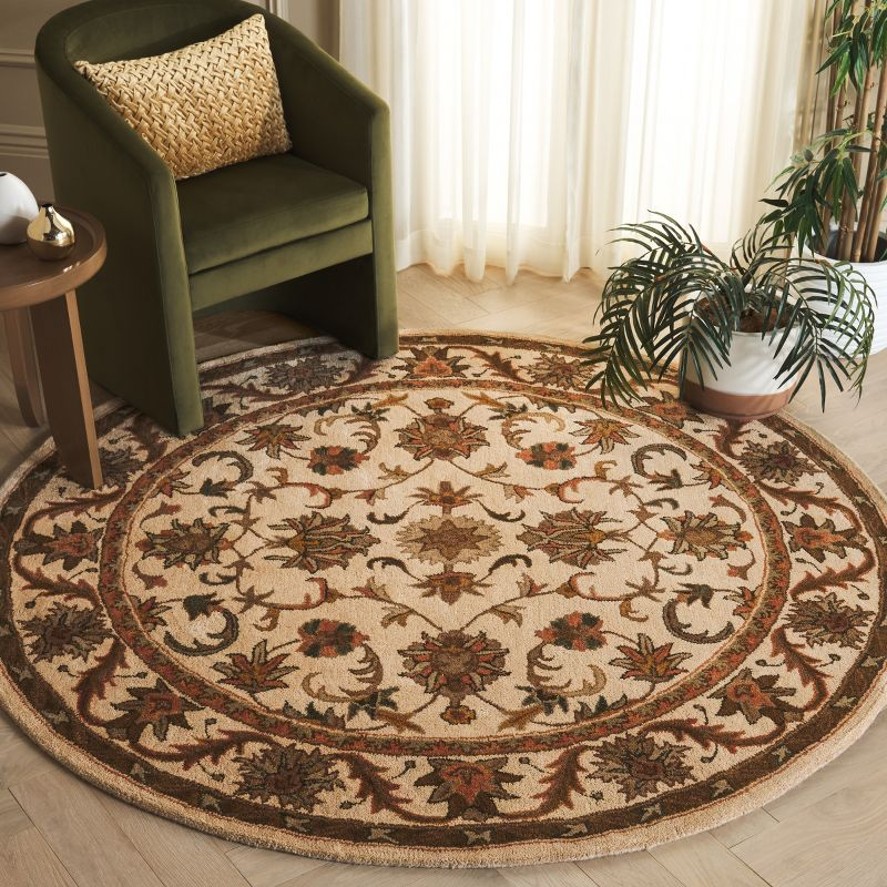 Antiquity AT52 Hand Tufted Indoor Area Rug - Gold - 4'6"x6'6" Oval - Safavieh