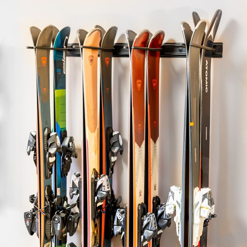 StoreYourBoard Snowbasin Ski Storage Rack | Holds 8 Pairs of Skis
