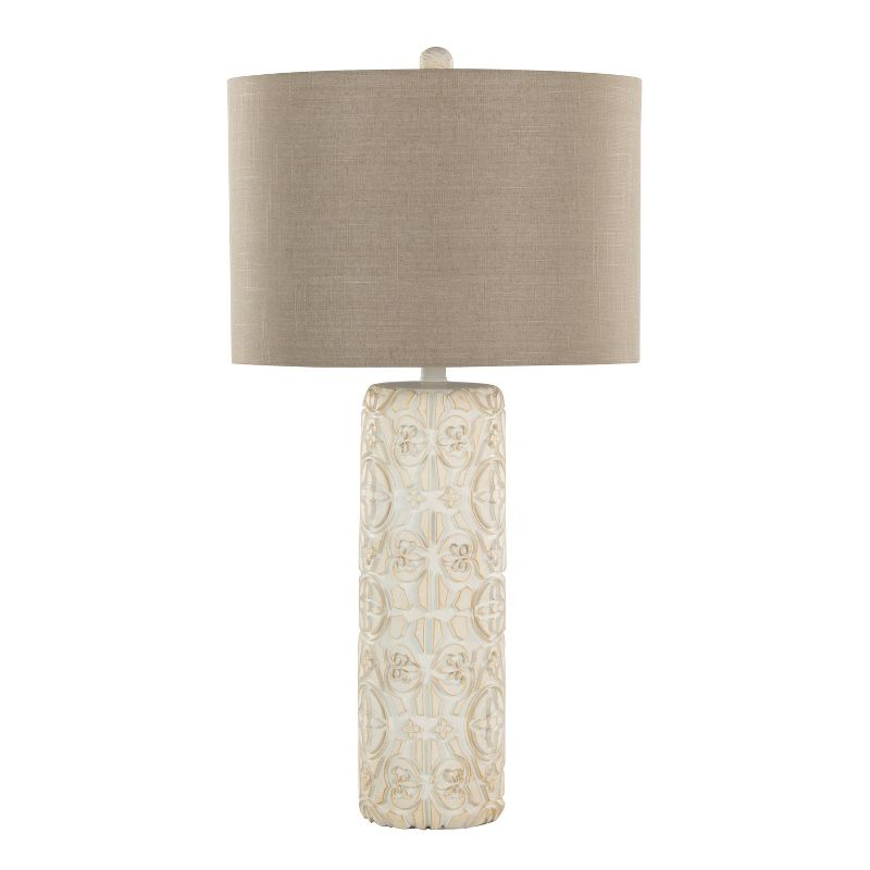 LumiSource (Set of 2) Charlotte 30" Contemporary Polyresin Table Lamps Brushed Taos Brown with Beige Linen Shade from Grandview Gallery: UL Listed
