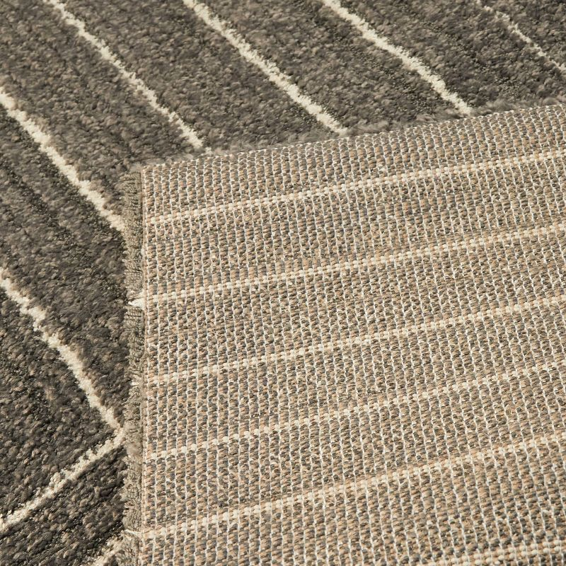 2'7"x7' Carmody Transitional Geometric Rug Gray - Balta Rugs: Indoor Runner, Medium Pile, Fade & Stain Resistant