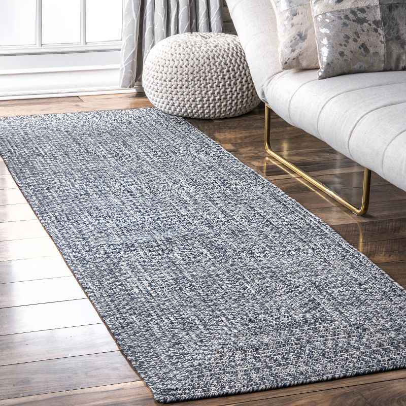 nuLOOM Wynn Braided Indoor/Outdoor Area Rug, Runner 2' 6" x 6', Light Blue