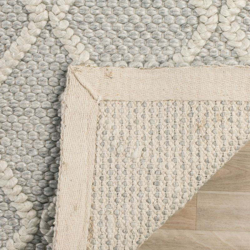 Natura NAT310 Hand Woven Area Rug - Silver/Ivory - 4'x4' - Safavieh.