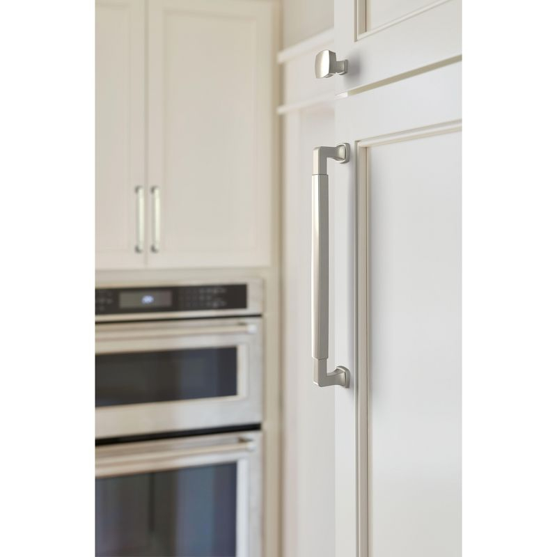 Amerock Stature 8-13/16 inch (224mm) Center-to-Center Satin Nickel Cabinet Pull