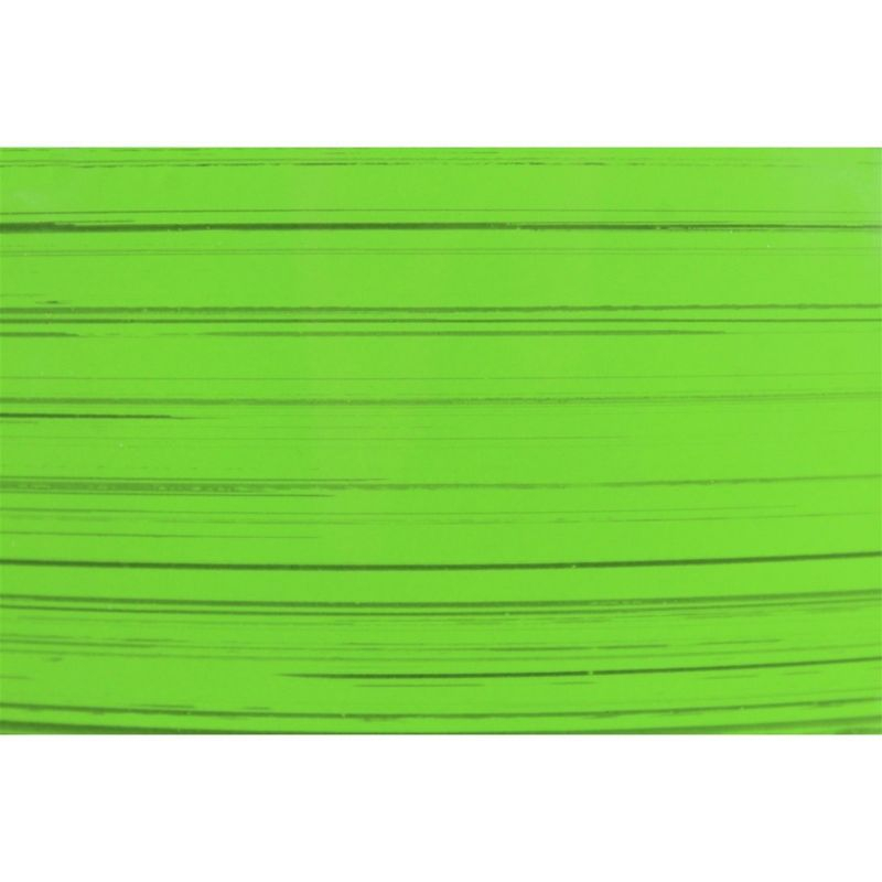 Garden Elements Indoor/Outdoor Glazed Brushed Happy Plastic Planter, Large, Bright Green, 15"