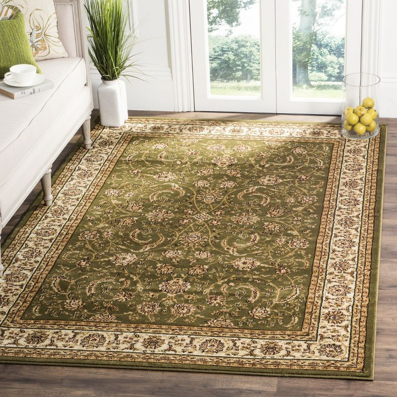 Lyndhurst LNH219 Power Loomed Area Rug - Sage/Ivory - 5'3"x7'6" - Safavieh