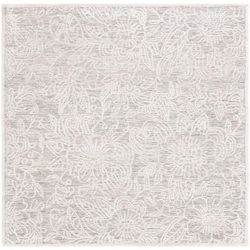 Precious PRE306 Hand Tufted Indoor Area Rug - 6'x6' - Grey/Ivory - Safavieh