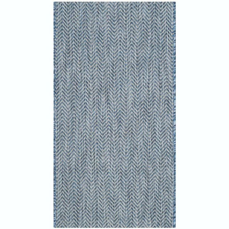 Courtyard CY8022 Power Loomed Indoor and Outdoor Accent Rug - Navy/Grey - 2'x3'7" - Safavieh