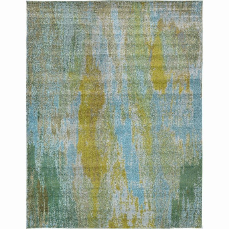 Unique Loom 9' 0 x 12' 2 Jardin Lilly Turquoise Area Rug