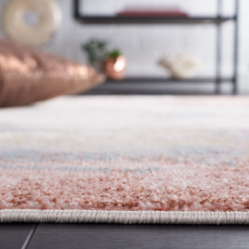 Bayside BAY128 Power Loomed Indoor Machine Washable Runner Rug - Ivory/Grey Pink - 2'2"x8' - Safavieh
