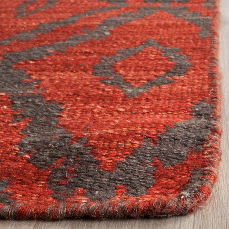 Kilim KLM215 Hand Woven Area Rug - Rust/Grey - 5'x8' - Safavieh.