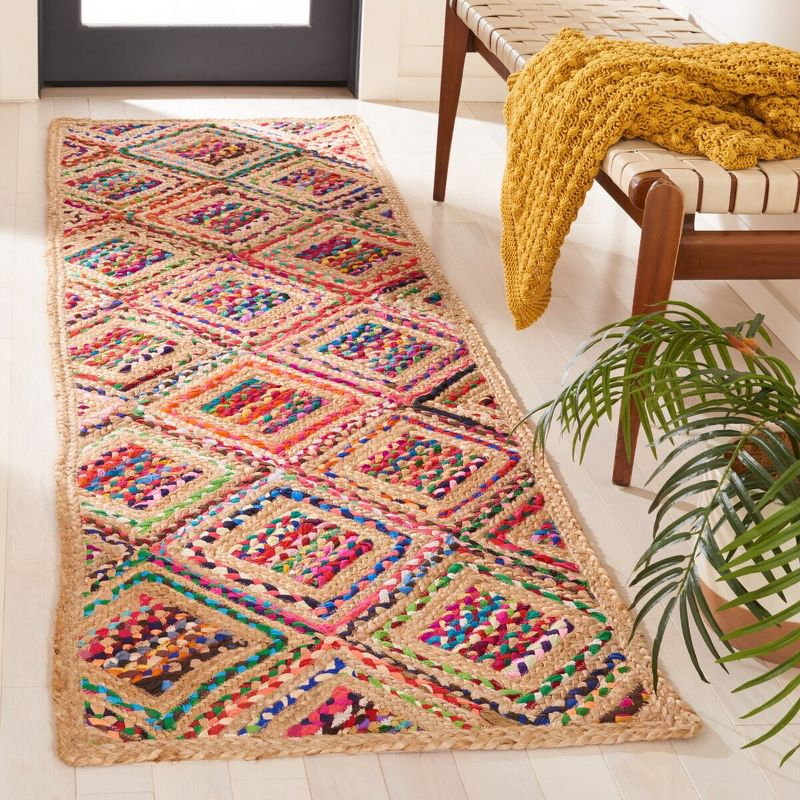 Cape Cod CAP354 Woven Indoor Area Rug - Natural/Red - 2'3"x4' - Safavieh