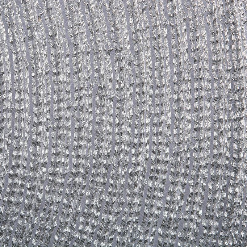 Set of 4 Metallic Round Woven Placemat Silver - Design Imports: Polypropylene, Indoor/Outdoor, Easy Clean