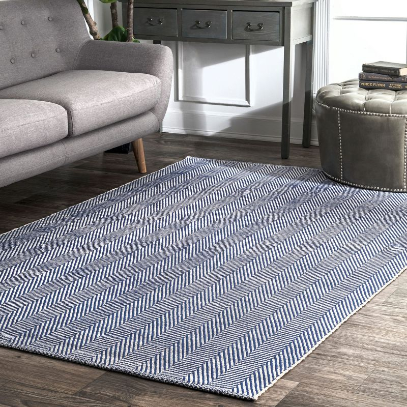 Nuloom Hand Loomed Kimberley Area Rug Navy 6' x 9'