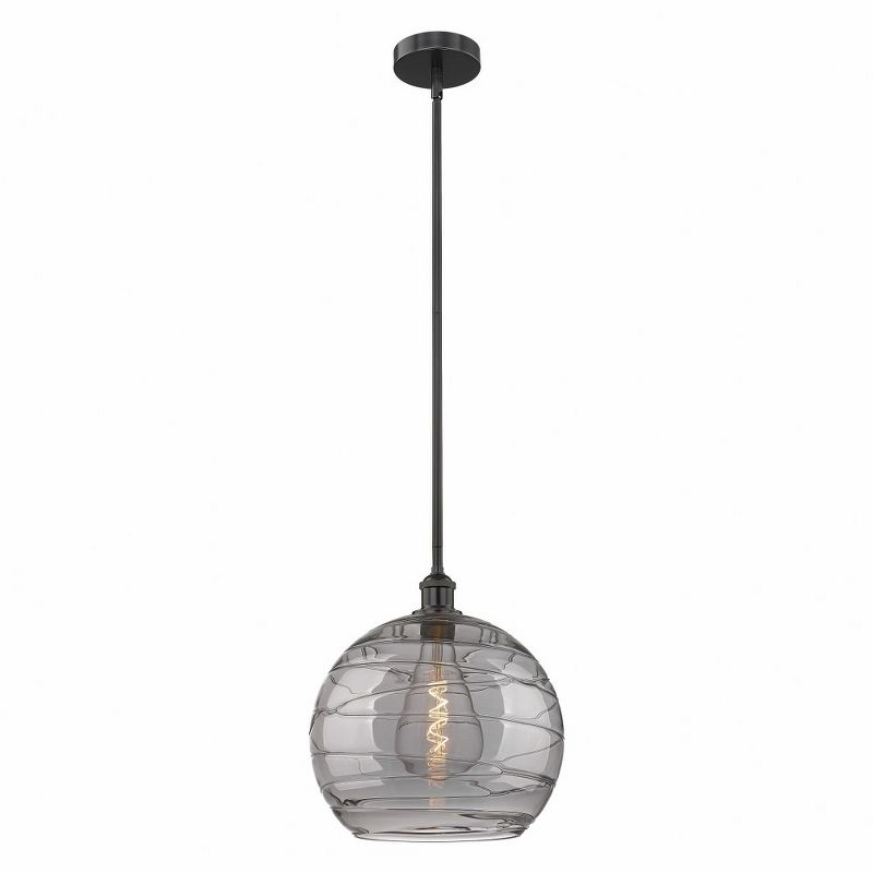 Athens Deco Swirl 1 - Light Single Drop Pendant Pendant