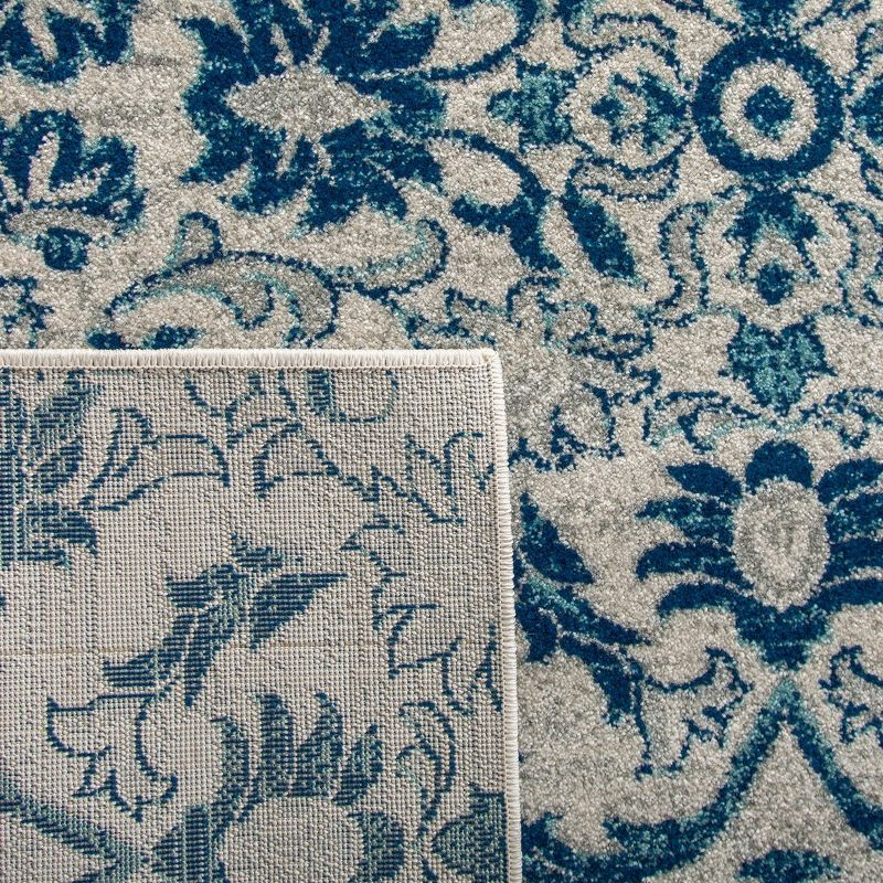 Evoke EVK238 Power Loomed Accent Rug - Ivory/Blue - 3'x5' - Safavieh.