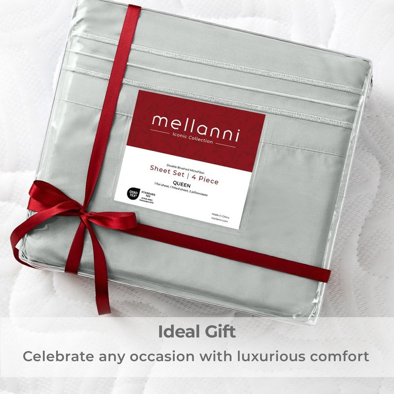 Mellanni Brushed Microfiber Sheet Set, Queen, Spa Mint, 4 Piece