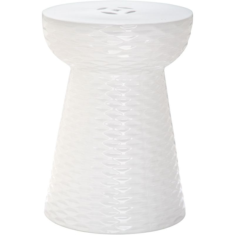 Daphne Garden Stool - Indoor/Outdoor - ACS4523 - White - Safavieh