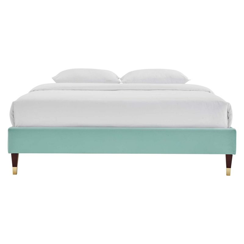 Modway Harlow Queen Performance Velvet Platform Bed Frame