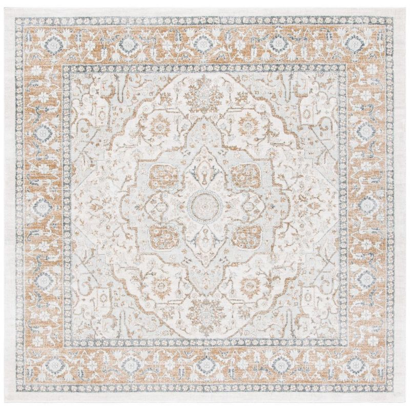 Isabella ISA936 Power Loomed Area Rug - Cream/Beige - 6'7"x6'7" - Safavieh