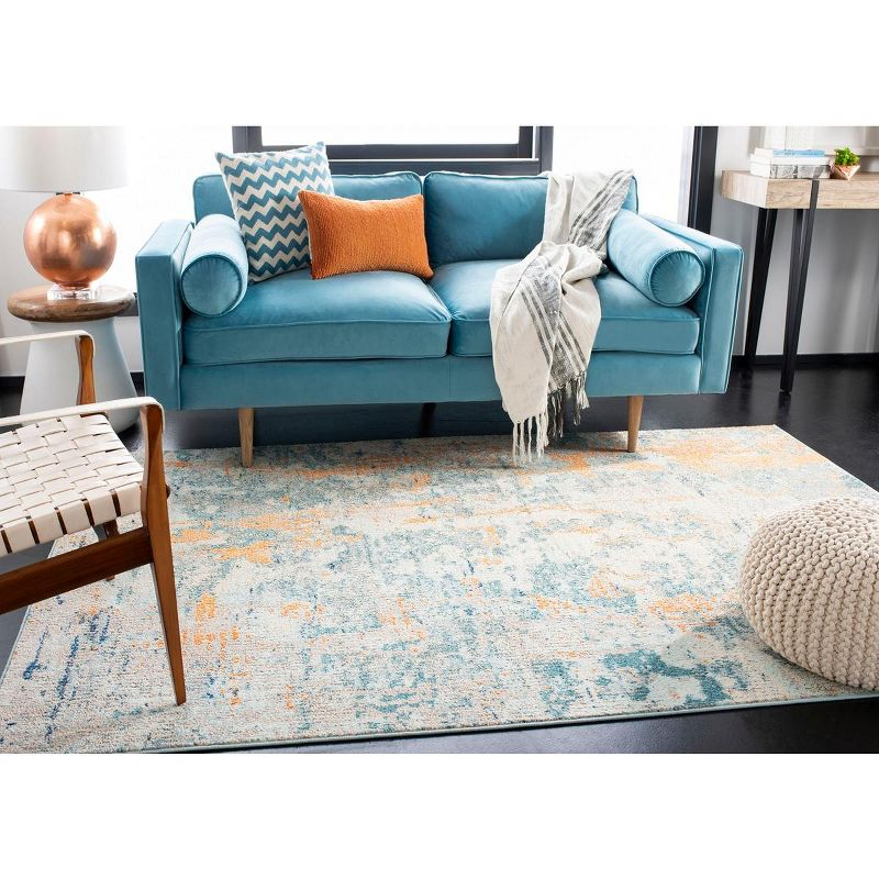 Madison MAD457 Power Loomed Indoor Area Rug - Light Blue/Beige - 5'3"x7'6" - Safavieh