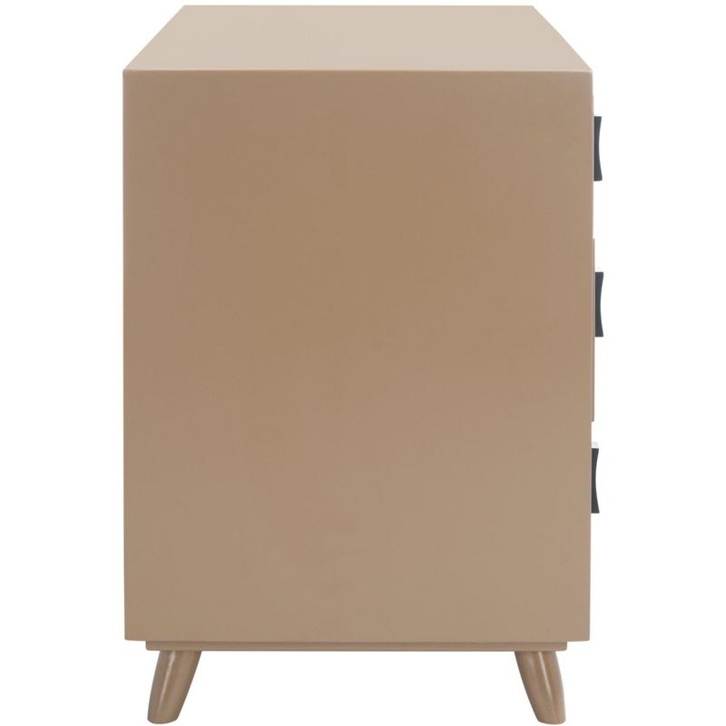 Blaize 3 Drawer Chest - CHS6601 - Taupe/Black - Safavieh