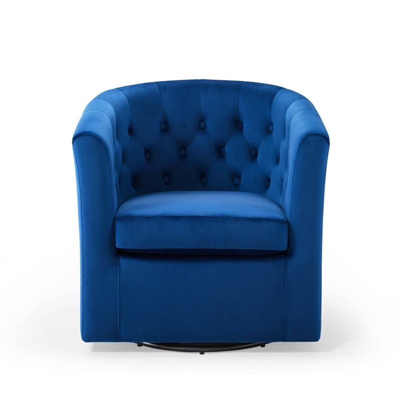 Prospect Tufted Performance Velvet Swivel Armchair Navy - Modway