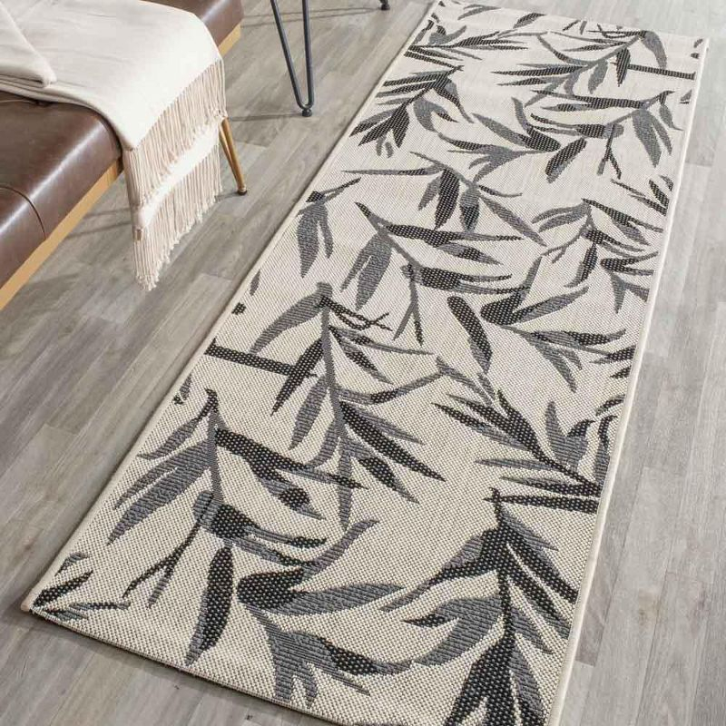 Courtyard CY7425 Power Loomed Indoor/Outdoor Runner Rug - Beige/Anthracite - 2'3"x6'7" - Safavieh.