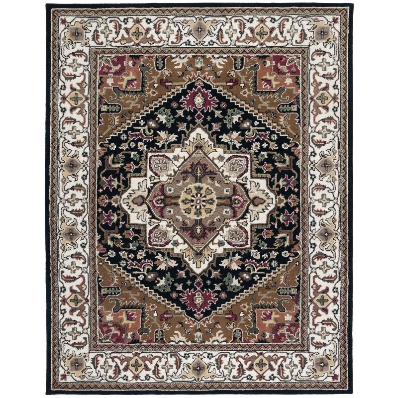 Heritage HG625 Handmade Area Rug - 9'x12' - Navy/Brown - Safavieh