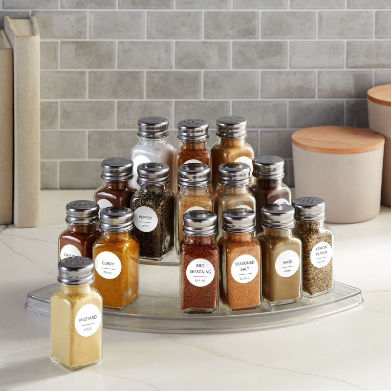 Juvale 24-Pack Square Glass Salt and Pepper Shakers Dispenser, 2-Ounce, Clear