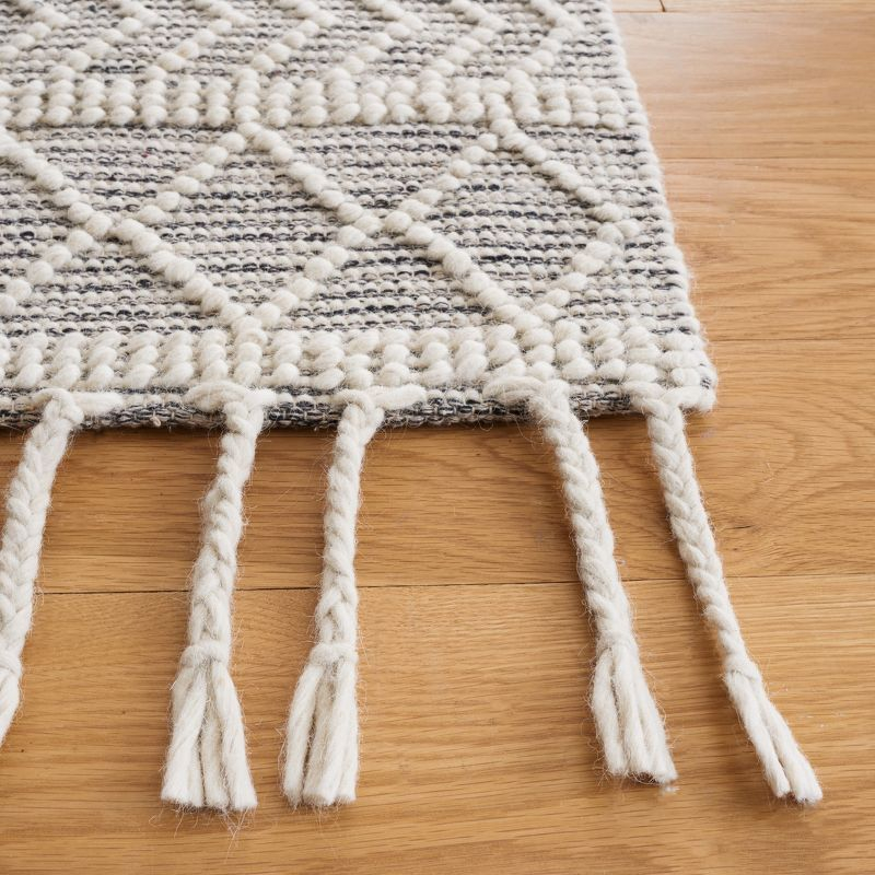 Natura NAT339 Hand Woven Runner Rug - Ivory/Black - 2'3"x9' - Safavieh.