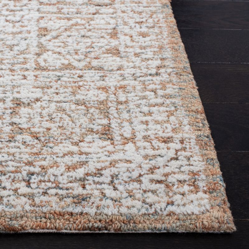 Metro MET803 Hand Tufted Indoor Area Rug - Natural/Rust - 6'x6' - Safavieh
