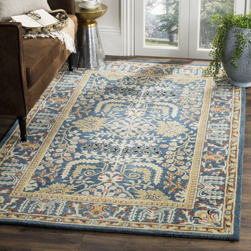 Antiquity AT64 Hand Tufted Accent Rug - Dark Blue/Multi - 2'x3' - Safavieh.