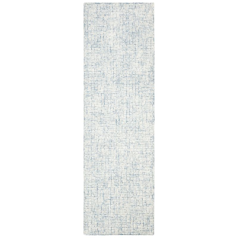 Abstract ABT470 Handmade Indoor Runner - Ivory/Blue - 2'3"x8' - Safavieh